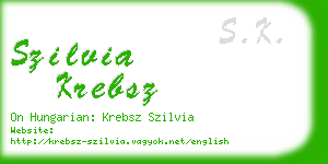 szilvia krebsz business card